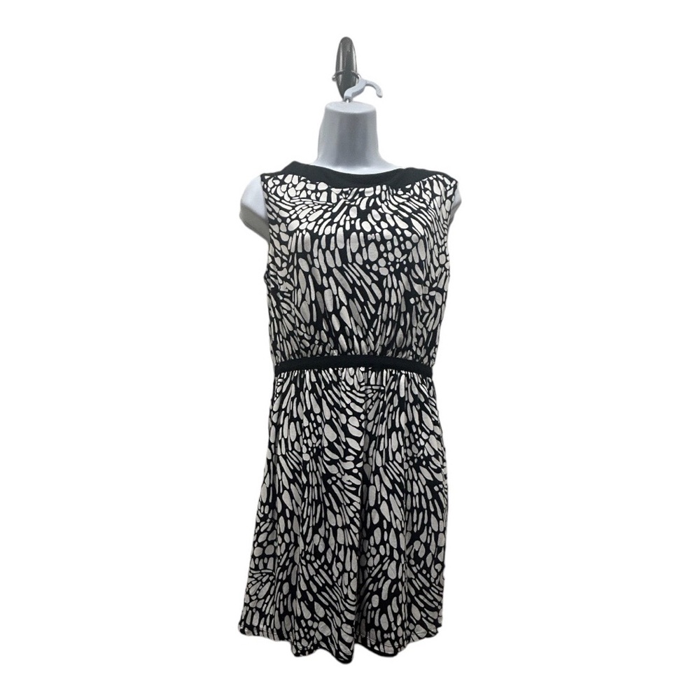 EUC Ann Taylor Loft Black & White Stretchy Dress Sz S